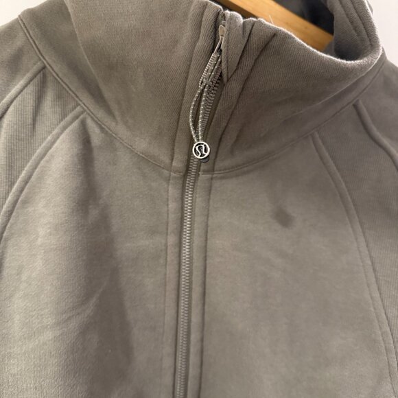 Lululemon Funnel-Neck Half Zip Scuba Scuba Army Green Size XL/XXL - Picture 5 of 6